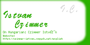 istvan czimmer business card